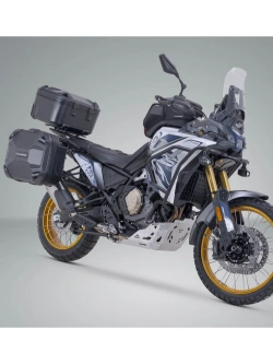 Zestaw: kufry boczne DUSC M i L + kufer centralny DUSC XL + stelaże SW-Motech Royal Enfield Himalayan 450 Rally (25-) [poj.: 33 + 41 + 55l]