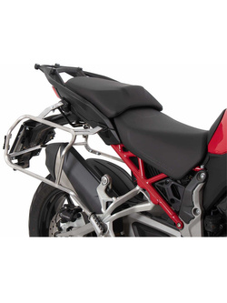 Zestaw: kufry boczne + stelaże Hepco&Becker Xplorer Cutout do Ducati Multistrada V4 / S / S Sport (21-24) srebrny