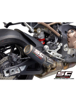 Tłumik SC-Project, CR-T Carbon (Z tytanową siatką na wylocie) (Slip On) - BMW S 1000 RR [19-20]