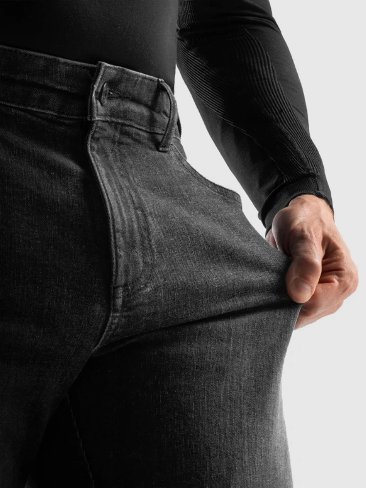 Jeansy motocyklowe Rebelhorn Classic Mono czarne