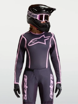 Bluza cross damska Alpinestars MX Stella Fluid Apex V2 szaro-różowa