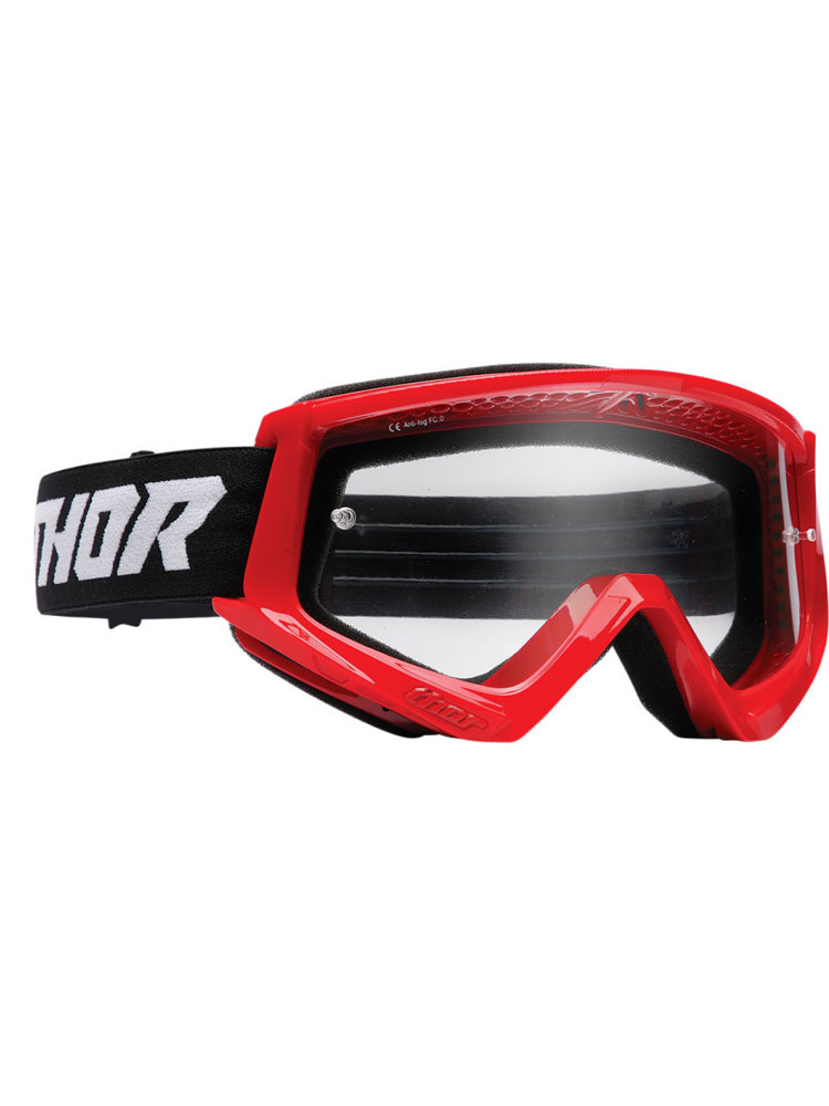Gogle motocyklowe dziecięce Thor Combat Racer czerwono-czarne