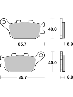 Klocki hamulcowe Brembo SP Honda/ Kawasaki/ Suzuki/ Voge/ Yamaha [na tył, kpl. na 1 tarczę]