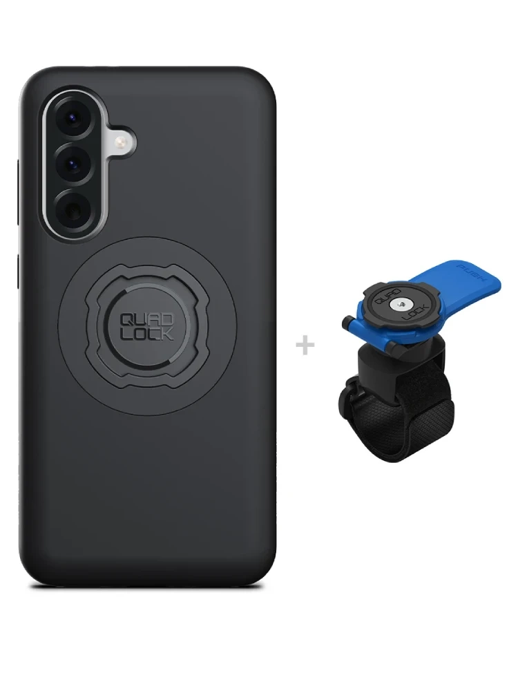 Zestaw: etui MAG na telefon Samsung Galaxy A36 (magnetyczne) + uchwyt Quad Lock montowany za pomocą paska z szybkozłączką
