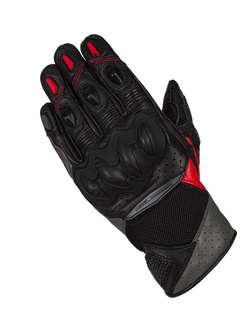 Rękawice motocyklowe damskie Rebelhorn Flux II czarno-fluo czerwone