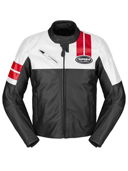 Kurtka motocyklowa skórzana Spidi Roar biało-czerwono-czarna
