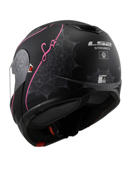 Kask szczękowy LS2 FF908 Strobe II Lux czarno-różowy matowy