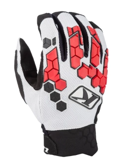 Rękawice cross Klim Dakar biało-czarno-czerwone