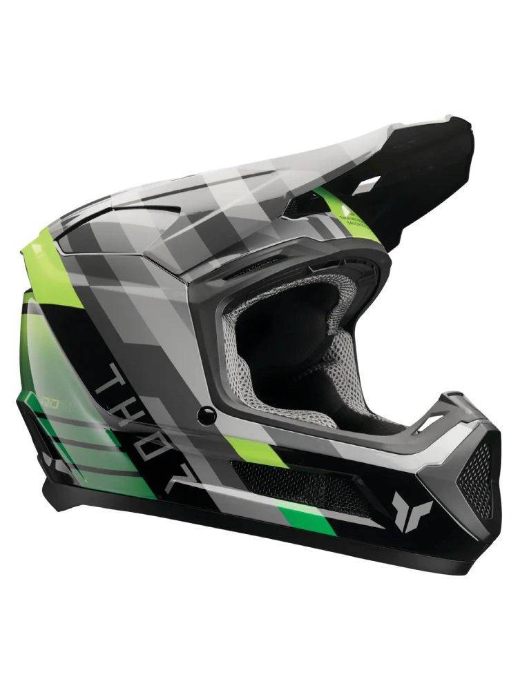 Kask enduro Thor Youth Fleet szaro-zielony