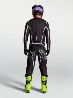 Spodnie cross Alpinestars MX Fluid Apex V2 czarno-srebrne