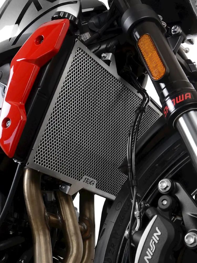 Osłona chłodnicy R&G aluminiowa do Triumpha Trident 660 (21-)/ Tiger 660 Sport (22-) czarna