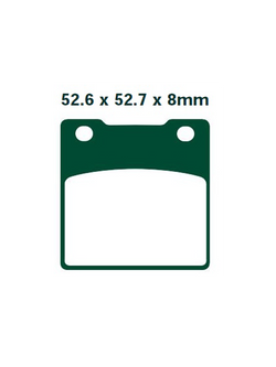 Klocki hamulcowe EBC FA161HH 52.6 x 52.7 x 8mm NA TYŁ