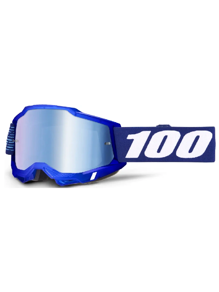 Gogle motocyklowe 100% Accuri 2 z szybką lustrzaną granatowe