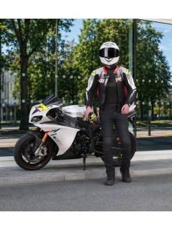 Kombinezon motocyklowy dwuczęściowy 4SR RR Stripes AR czarno-biało-czerwony
