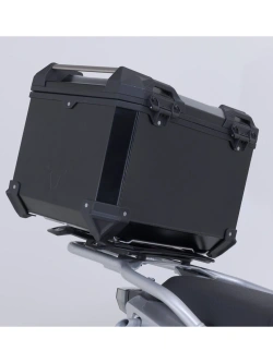 Zestaw: kufer centralny czarny TRAX ADV + stelaż Adventure-rack SW-Motech Royal Enfield Himalayan 450 Rally (25-) [poj.: 38l]