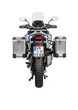 Zestaw: kufry boczne aluminiowe srebrne Zega Pro + stelaże czarne Touratech Honda CRF1100L Africa Twin (22-)/ Adventure Sports (31+38L)