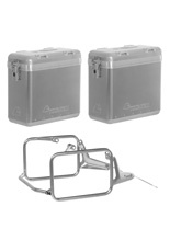 Zestaw: kufry boczne srebrne Zega Mundo + stelaże srebrne Touratech BMW R 1300 GS (23-) [poj.: 31+31l]