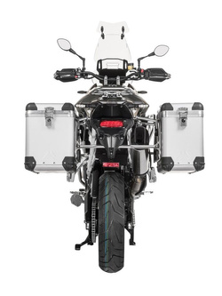 Zestaw: kufry boczne z anodowanego aluminium "And-S" Zega Pro + stelaże srebrne Touratech Triumph Tiger 900 Rally / Pro / GT / GT Pro (20-) (38+45L)