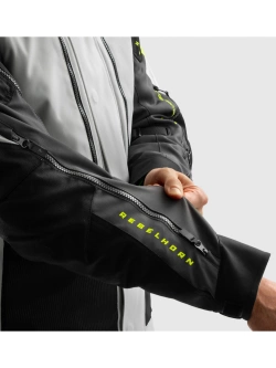 Kurtka motocyklowa tekstylna Rebelhorn Hardy 3.0 czarno-szaro-żółta