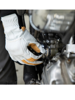 Rękawice motocyklowe Biltwell Belden szaro-brązowe