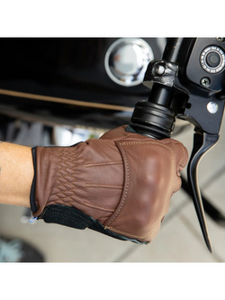 Rękawice motocyklowe Biltwell Belden brązowe