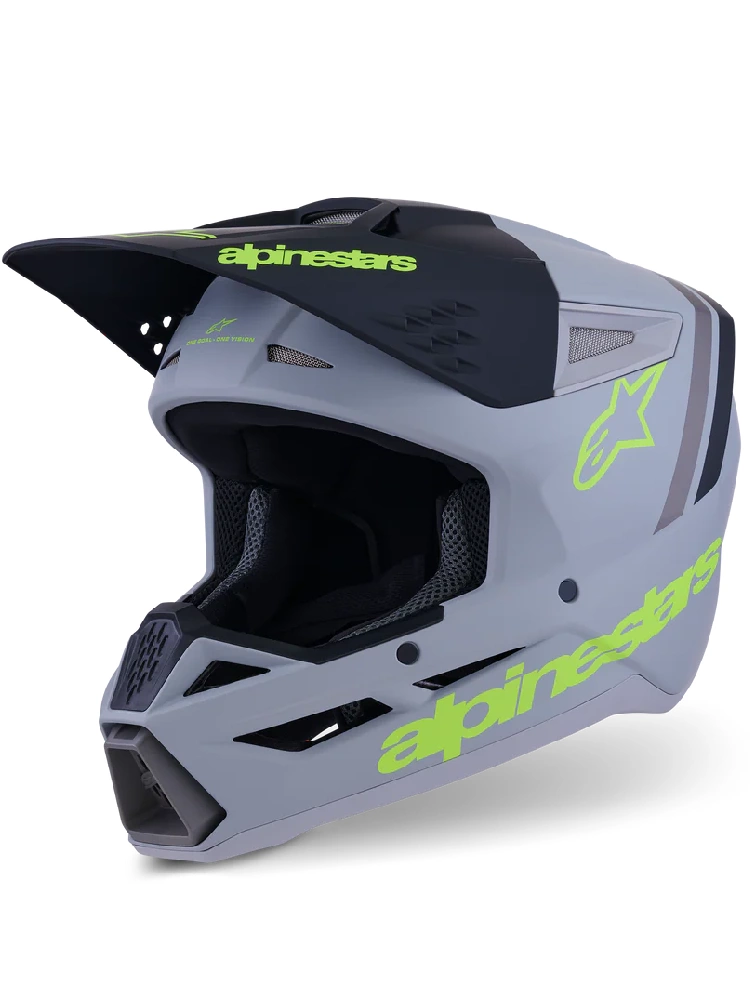 Kask enduro Alpinestars SM3 Radium szaro-czarny-fluo