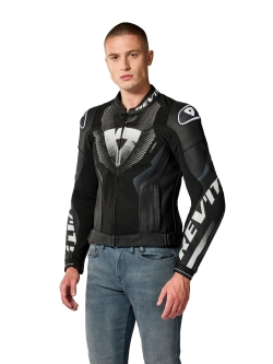 Kurtka motocyklowa skórzana REV’IT! Hyperspeed 3 Air czarno-biała