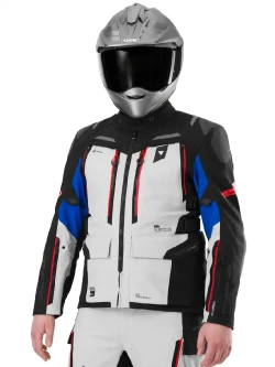 Kurtka motocyklowa tekstylna Shima Dune 2.0 G2 czarno-biało-niebieska