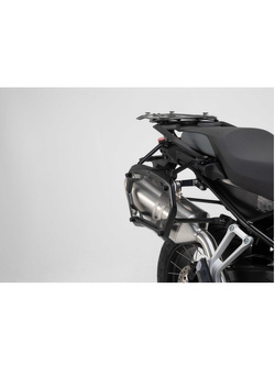 Zestaw: kufry boczne + kufer centralny + stelaże TRAX ADV SW-MOTECH do motocykla BMW F 700 GS/ F 800 GS (16-21) czarne