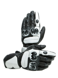 Skórzane rękawice motocyklowe Dainese Impeto czarno-białe