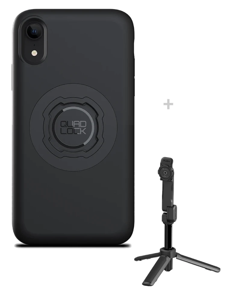 Zestaw: etui na telefon iPhone XR + statyw/ selfie stick Quad Lock