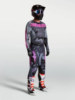 Bluza cross Alpinestars MX Racer Lone szaro-fioletowa