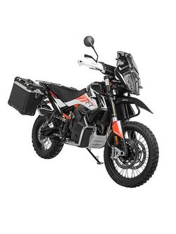 Zestaw: kufry boczne czarne Zega Evo + stelaże srebrne Touratech KTM 890 Adventure/R, 790 Adventure/R (38/38L)