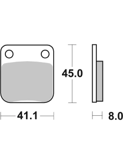 Klocki hamulcowe Brembo SD Kawasaki KX 65 (09-11)/ KLX 125 (10-17)/ 230 (19-)/ R (23-)/ SE (23-) [kpl. na 1 tarczę]