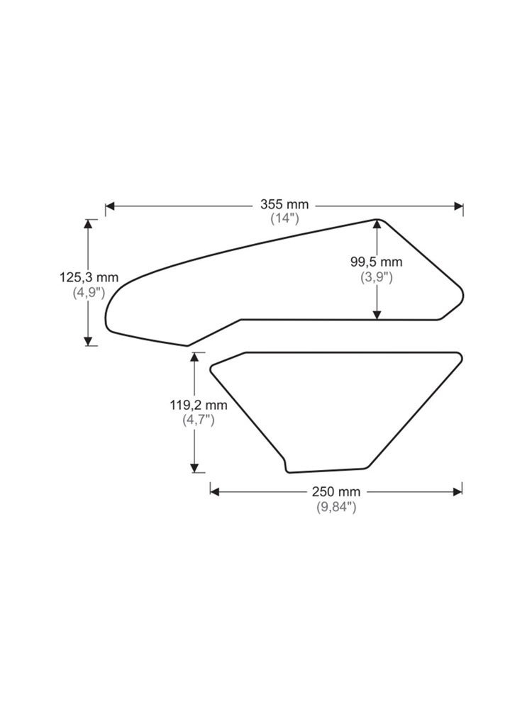 Tankpady boczne Onedesign do Hondy CBR 1000 RR (17-19) czarne
