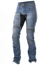 Jeansy motocyklowe damskie Trilobite Parado niebieskie