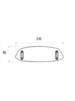 Regulowany deflektor PUIG do szyb i owiewek 23x9 cm przezroczysta