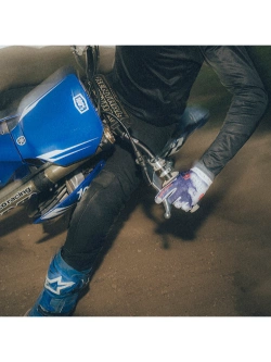 Rękawice cross 100% iTrack niebiesko-białe