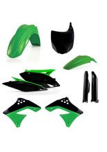 Pełny zestaw plastików Acerbis czarno-zielony Kawasaki KX 250 F (09-12)