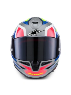 Kask integralny Alpinestars S-R7 Lumen srebrno-niebiesko-fluo