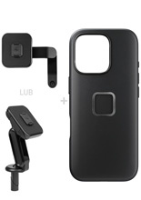 Zestaw na motocykl: etui Peak Design Mobile Everyday Clarino do smartfona iPhone 16 Pro + mocowanie motocyklowe