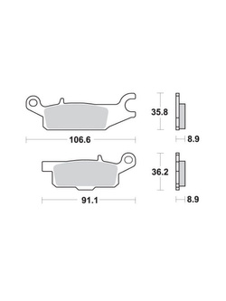 KLOCKI HAMULCOWE SBS 852 SI