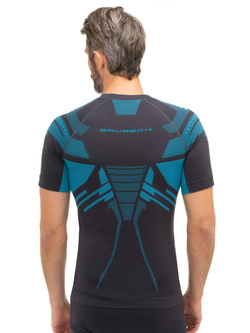 Koszulka termoaktywna Brubeck Dry szaro-niebieska