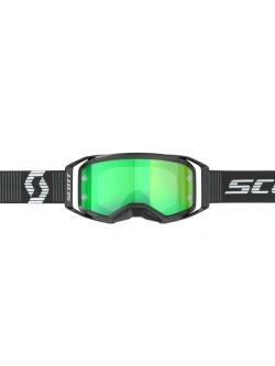 Gogle motocyklowe Scott Prospect 2.0 z zieloną szybką, czarno-białe