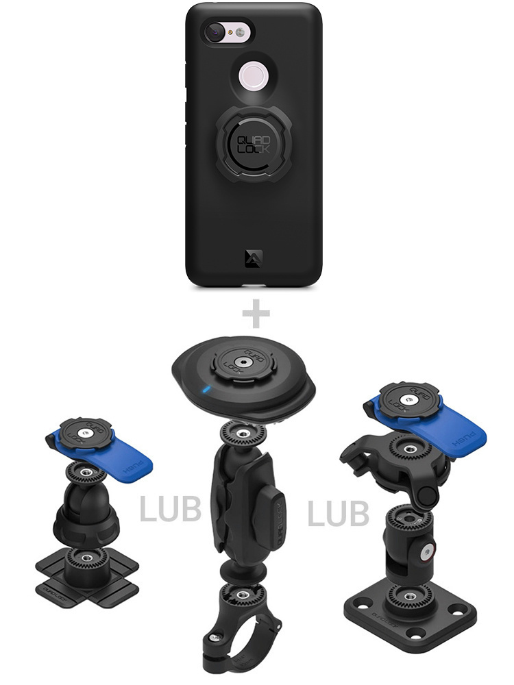 Zestaw 360 Quad Lock: etui na telefon Google Pixel 3 XL + wybrane komponenty