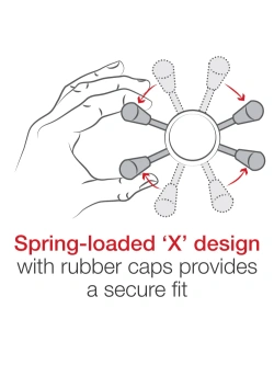 Uchwyt na telefon RAM X-Grip z adapterem tłumiącym wibracje i podstawą mostka widelca – krótki