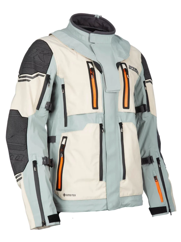 Kurtka motocyklowa tekstylna Klim Adventure Rally szaro-brązowa