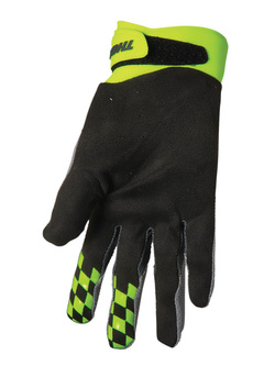 Rękawice cross Thor Draft szaro-neonowe