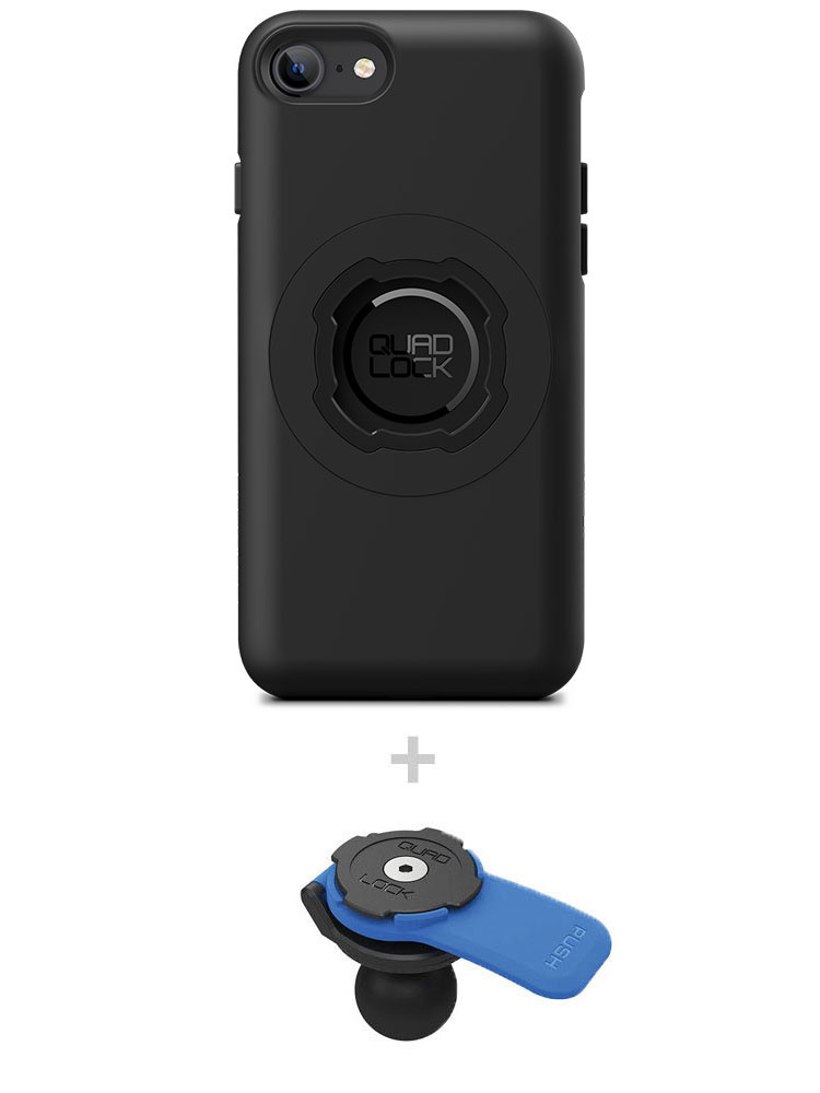 Zestaw: etui MAG na telefon iPhone SE (2 i 3 gen) (magnetyczne) + uchwyt kulowy Quad Lock