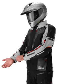 Kurtka motocyklowa tekstylna Shima Hero 3.0 G2 szaro-czerwona